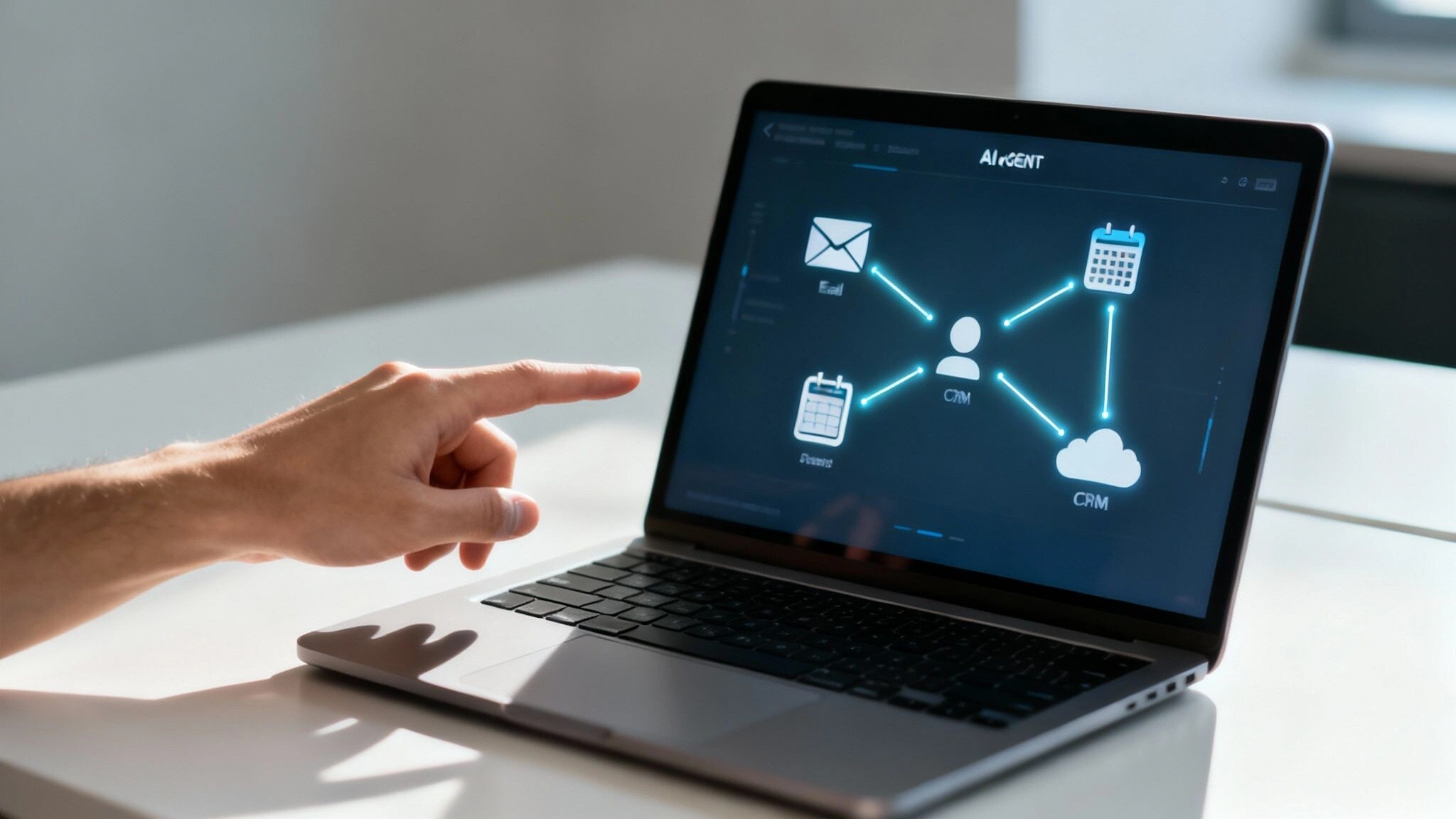 A digital art image showing interconnected nodes and data streams, representing the core features of ChatGPT Atlas.