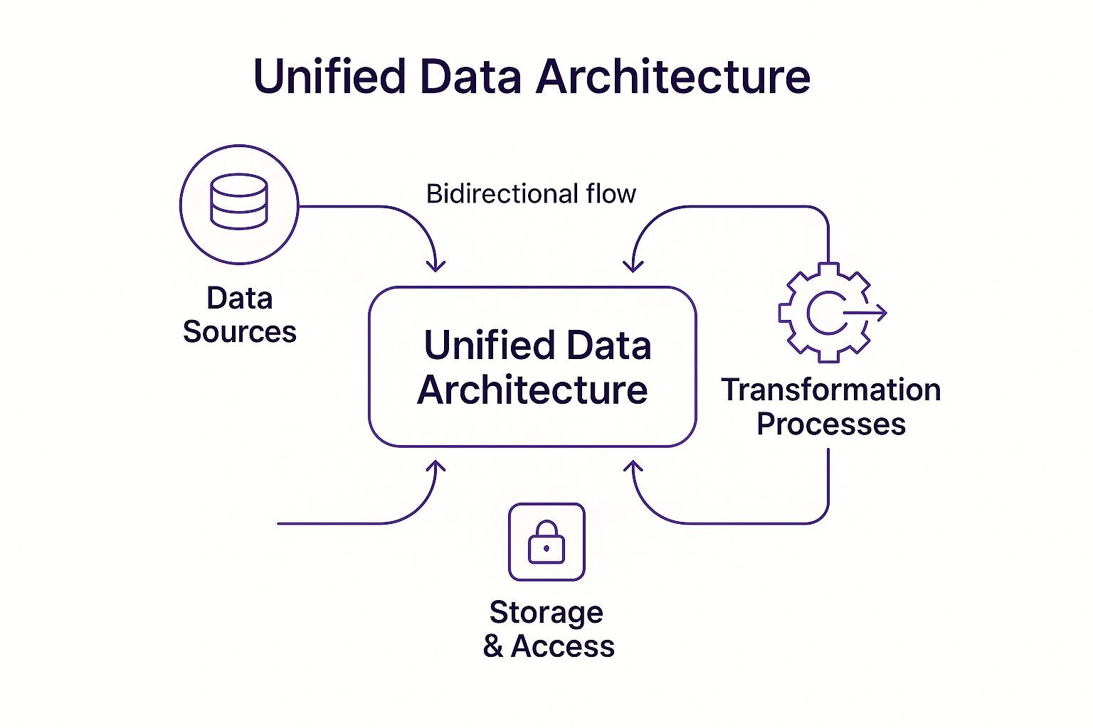 Infographic showing key data about Establish a Unified Data Architecture